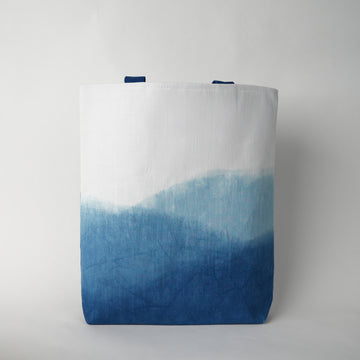 Handmade Natural Plant-dyed Tote Bag (Indigo-dyed)