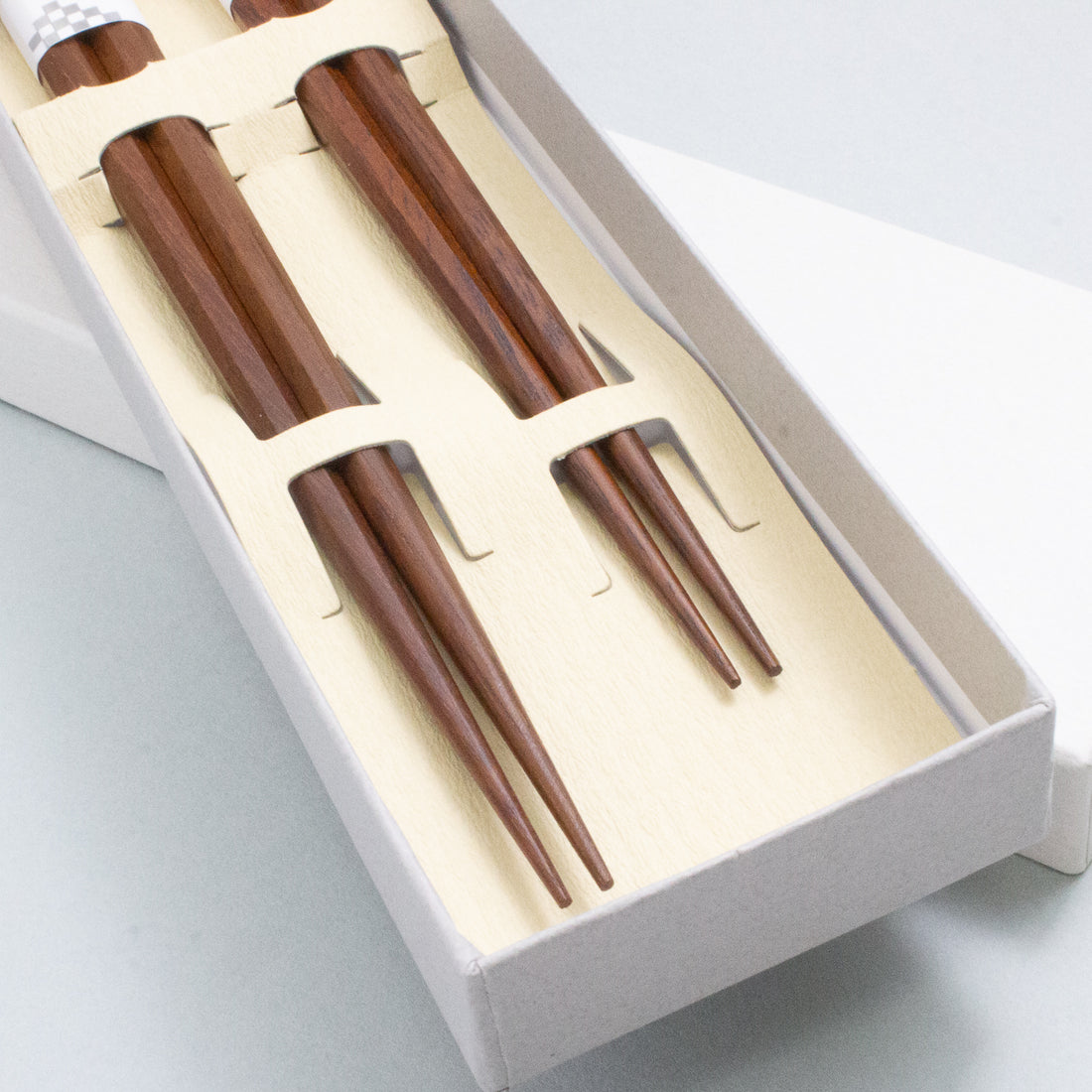 Handcraft Octagonal Ironwood 6-Coat Couple Chopsticks (Edo Karaki Chopsticks)
