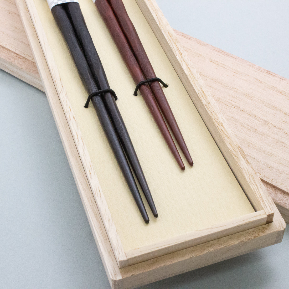 Handcraft Ebony and Rosewood Couple Chopsticks (Edo Karaki Chopsticks)
