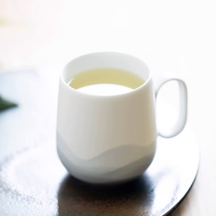 Hand-painted Coffee and Tea Mug (Foggy Mountains)