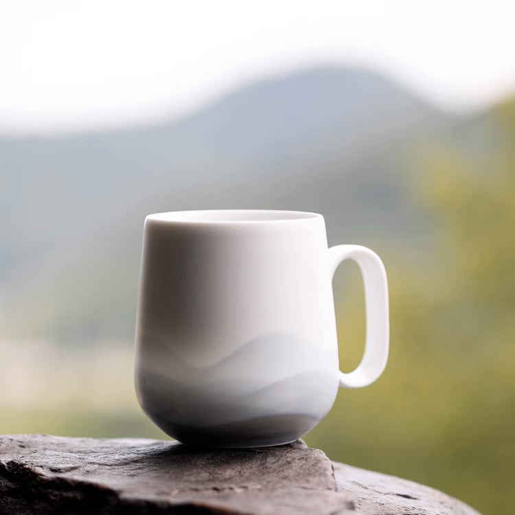 Hand-painted Coffee and Tea Mug (Foggy Mountains)